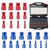 XUNTOP 26PCS Thread Checker 14Standard & 12Metric Nut and Bolt Thread Checker for Screw Measurement Aluminium Alloy Thread Gauge Box Set for Auto Repair DIY in Tricky and Narrow Area