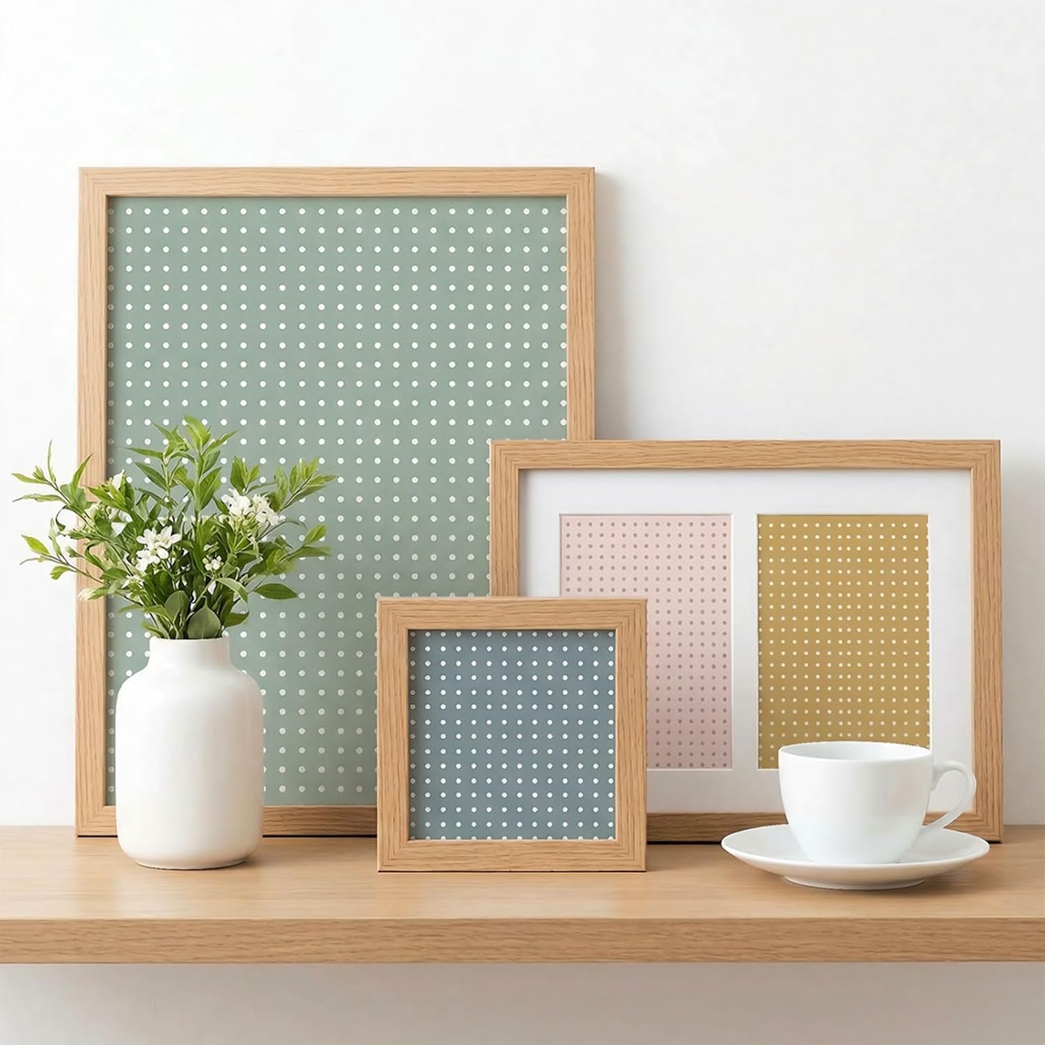 24 Sheets Beige Dot Scrapbook Paper 12x12 Inch 160gsm Double Side