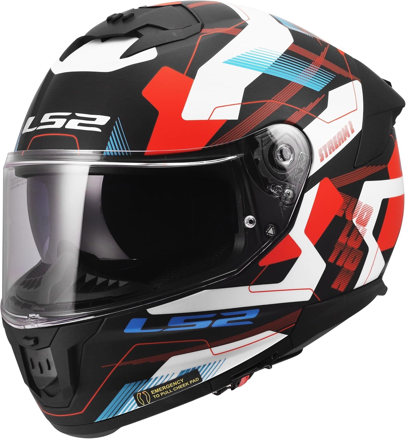 Casco LS2 Helmet Stream II Mika Mate Rojo Y Negro (M 57/58)