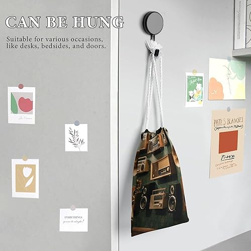 Miniatura 5 de Bolsas de lona con cordón de 4.7 x 7.1 in, bolsa de almacenamiento portátil impresa de doble cara para joyas y juguetes, bolsa de regalo