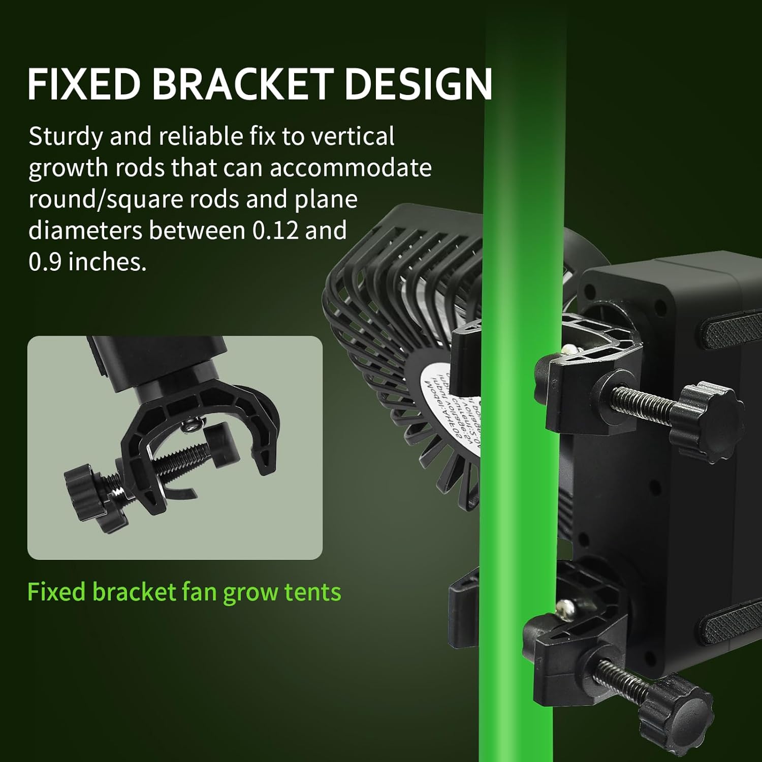 2-Pack 4” Grow Tent Fan With Temperature And Humidity Meter,Automatic Humidity Control,Oscillating Fan For Hydroponic Ventilation Circulation With Clips,Adjustable Speed Quiet Greenhouse