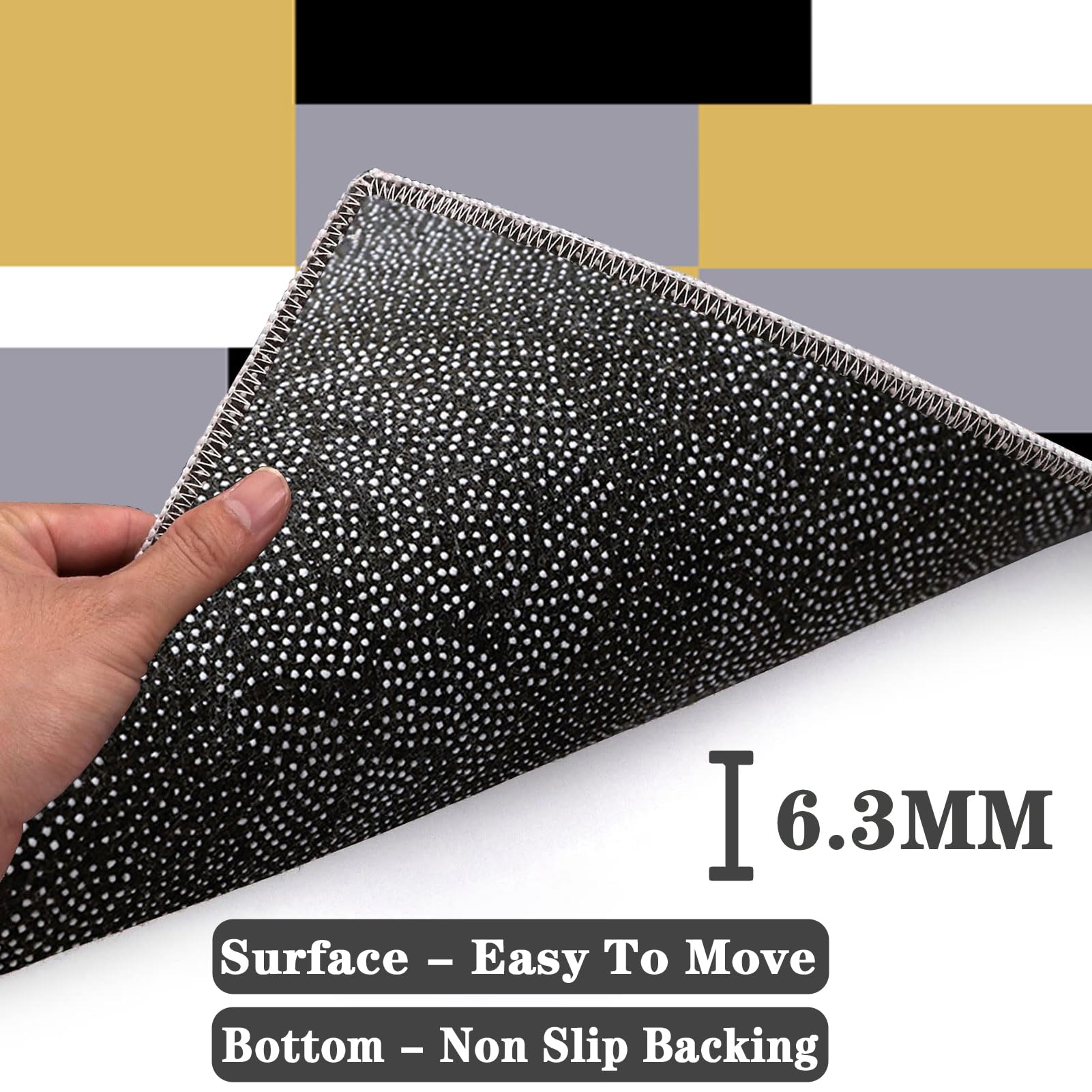 VETCS Gaming Stuhl Unterlage, Bürostuhl Unterlage, Bodenschutz Matte für Bürostuhl, Schreibtischstuhl Unterlage für zu Hause, Bodenschutzmatte für Hartböden, Gaming Teppich für Parkett 120 x 160 cm