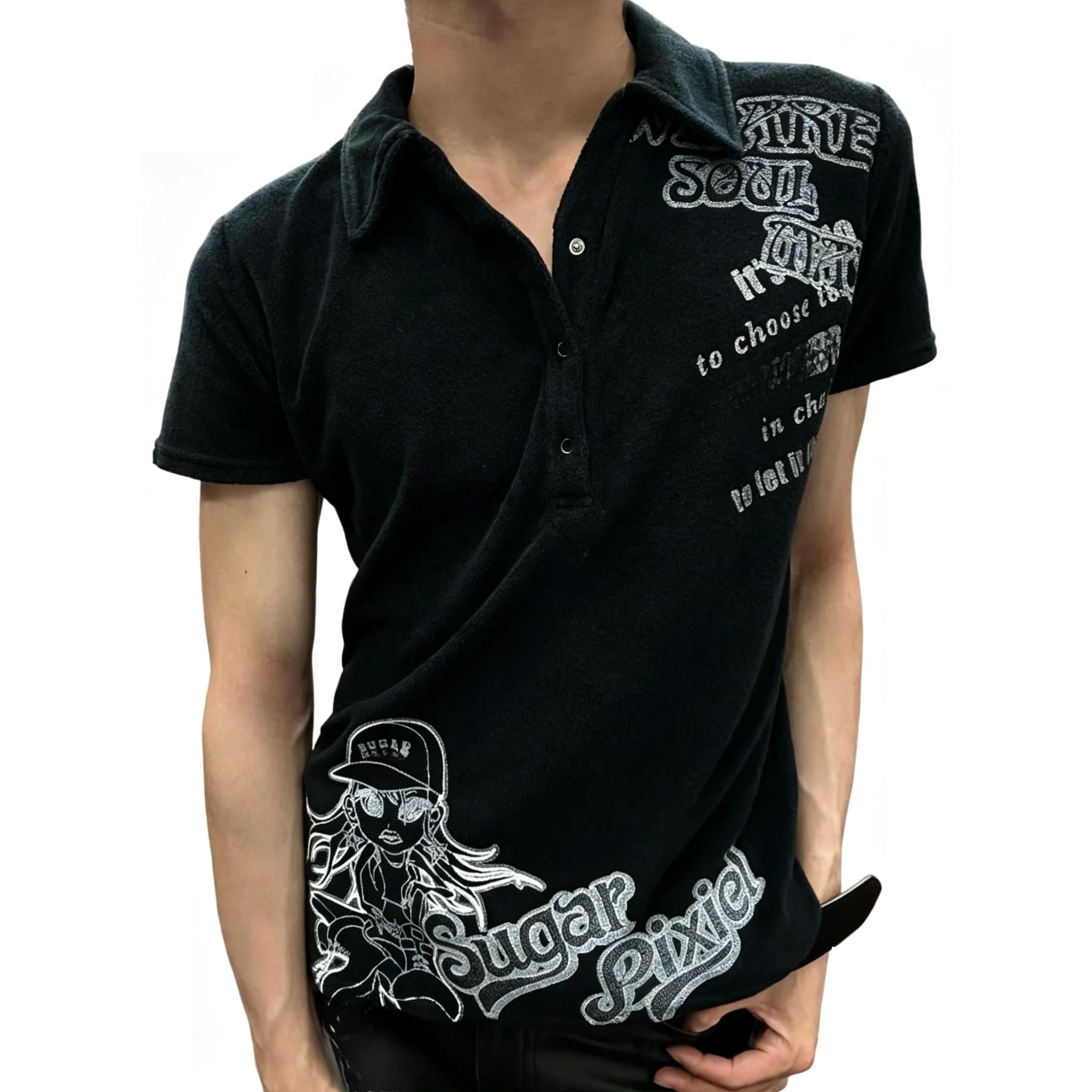 Amazon.com: Y2k Grunge Polo Collared Shirts Women Button Down Crop