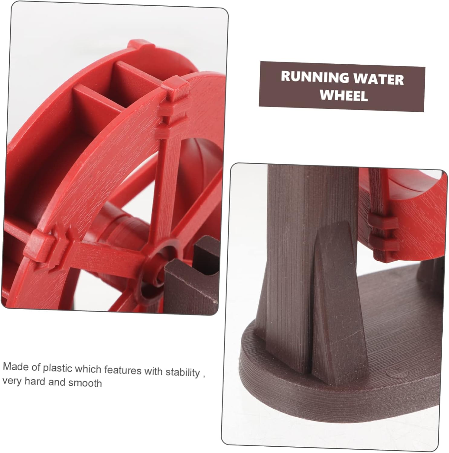 3pcs Micro Prop Ornament Water Wheel Garden Water Fountain Decor DIY Artifacts