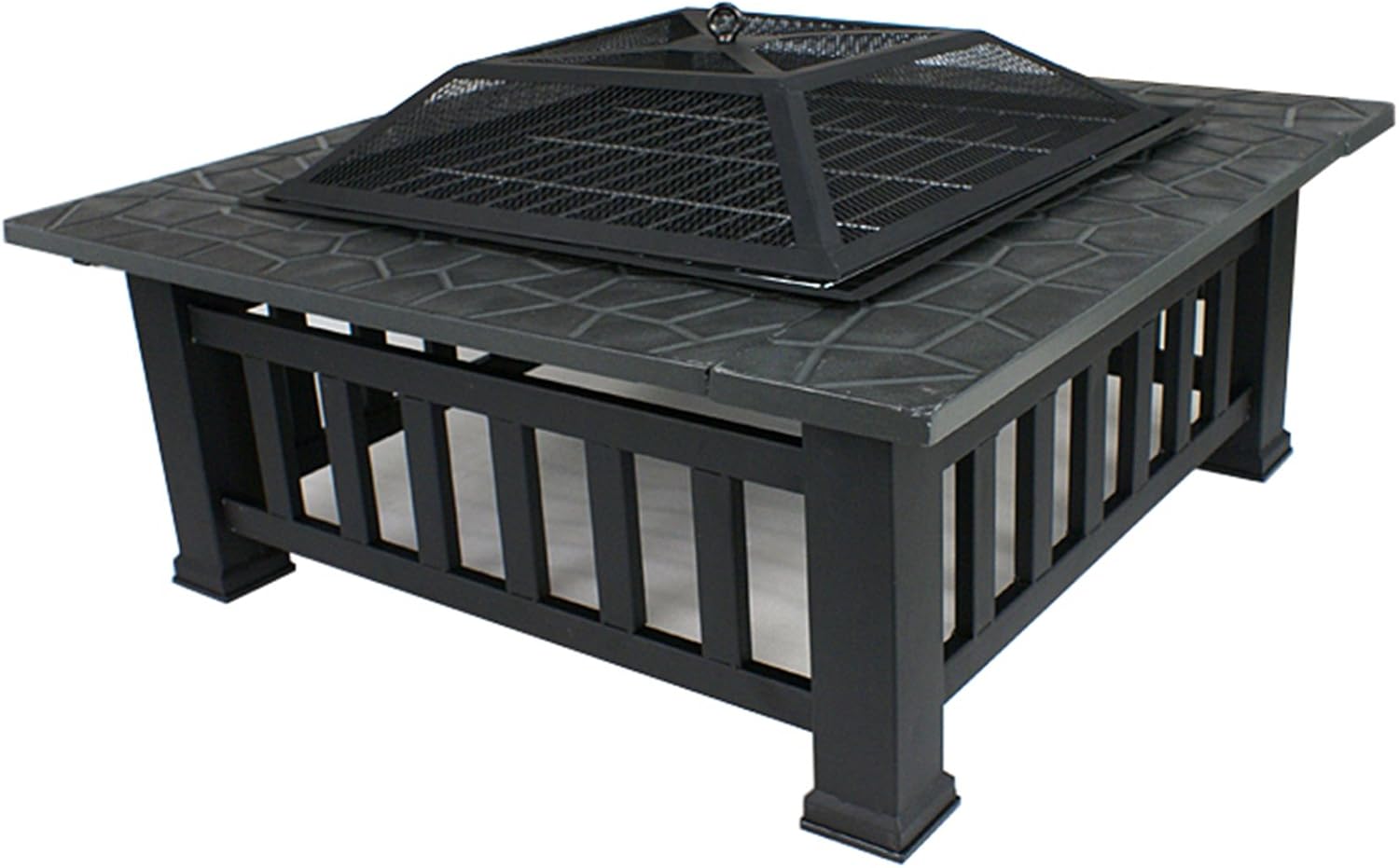 F2C Outdoor Heavy Steel Fire Pit Wood Burning Fireplace Patio Backyard Heater Steel Firepit Bowl