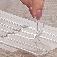 60 Pack Clear Silicone Cabinet Door Bumpers - Self-Adhesive Wall Protectors, Sound Dampening Furniture Pads for Drawers, Tables & Doors
