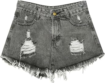 Ladies Ripped Jeans Shorts Casual Summer Breathable Button Short Womens High Waist Trendy Vacation Bottom Basic 2025