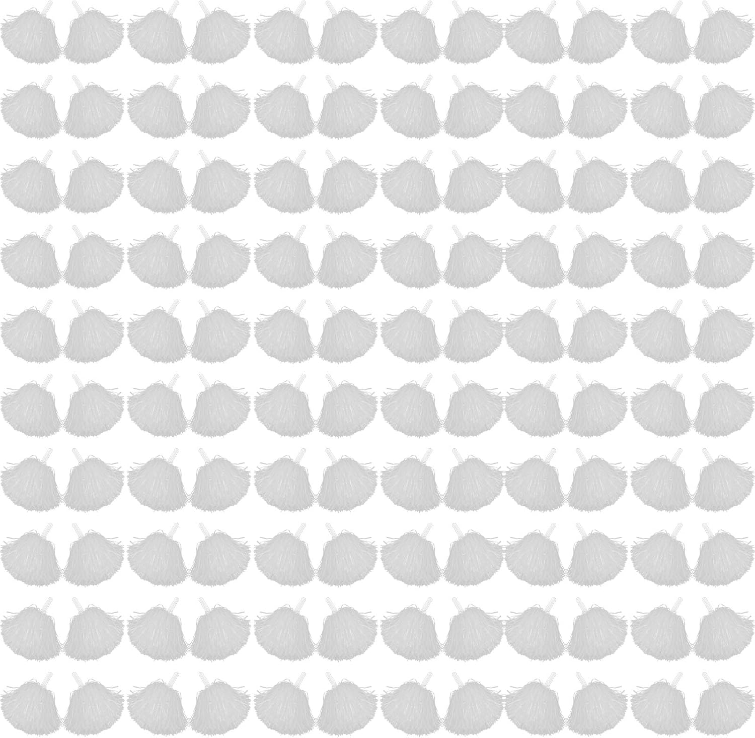 120 Pcs Cheerleading Pom Poms with Handle, Plastic Cheerleader Pom Poms Bulk for Football Game, Team Spirit Cheering Pompom for Sports Games, Cheer Squad, Dance Parties, Basketball