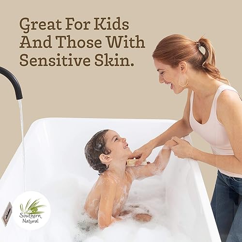 Miniatura 3 de Southern Natural Barra de jabón de leche de cabra  Lavanda, leche de avena y miel, romero y menta  Hecho a mano para pieles secas y sensibles  Jabón