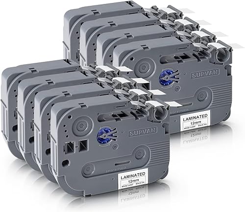Vista 9 de SUPVAN LP5120M - Papel de impresión de etiquetas continuas adaptado, 4 paquetes de 0.47 pulgadas x 13.12 pies, laminado térmico, impermeable