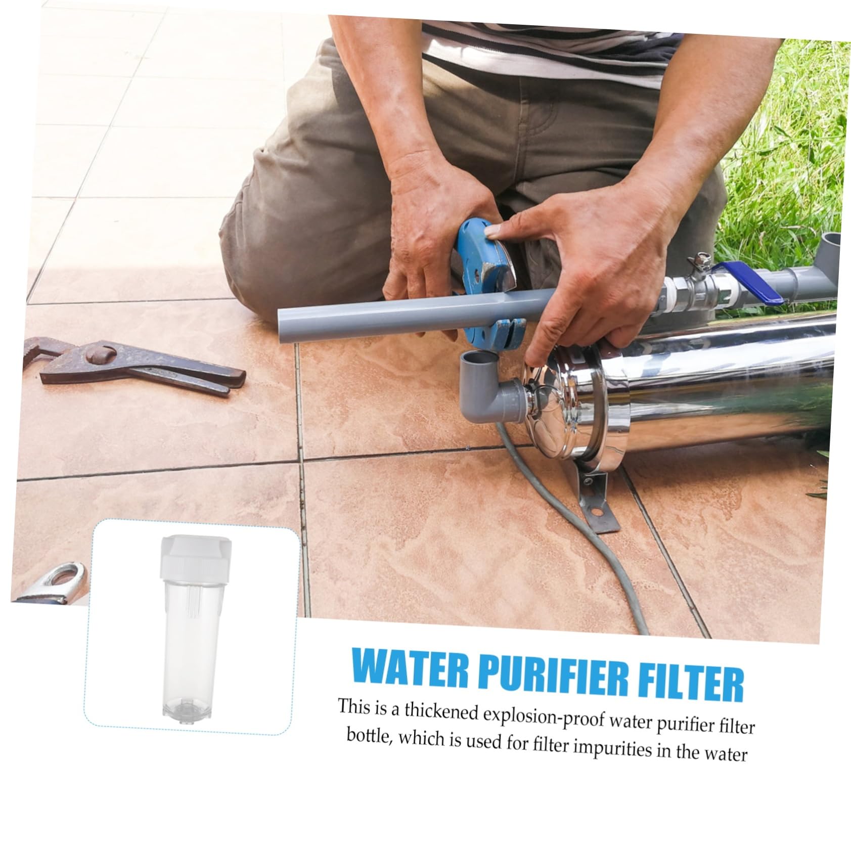 ifundom Bouteille Filtrante Anti- à Sédiments Bouteille Purificatrice pour Eau