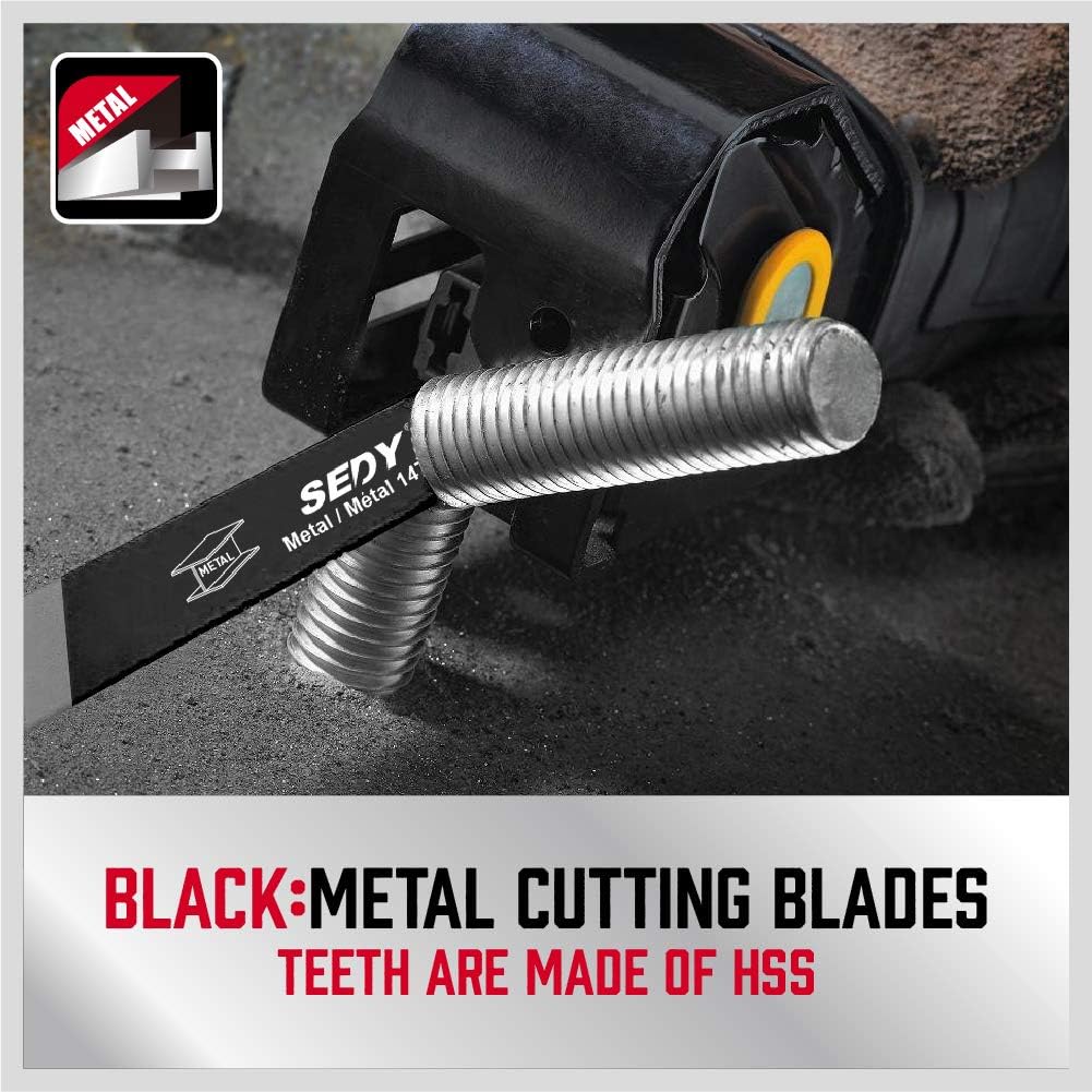 SEDY 36-Piece Metal Reciprocating Saw Blade Set & Wood Pruning Reciprocating Saw Blades, Saw Blades - - 