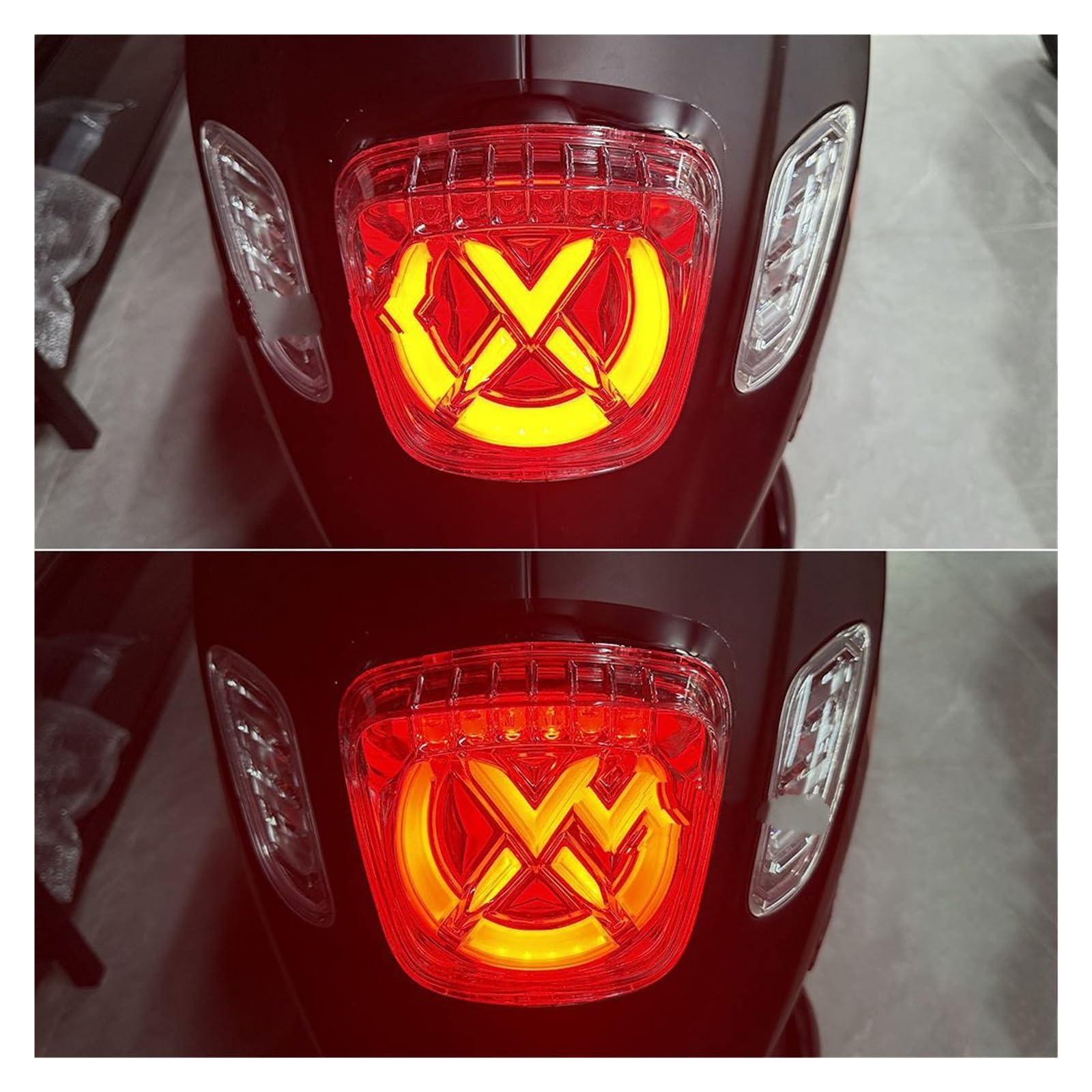 światło hamowania światło do motocykla Do Sprint 150 Primavera 150 | Tylne światło motocykla Lampa stopu Lampka kontrolna Migacz(Bright Black Red)