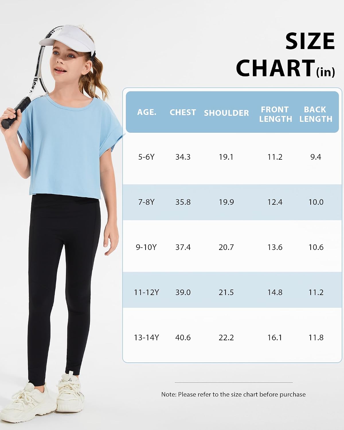 Girls Tees Summer Short Sleeve Oversized