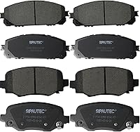 Vista 58 de Juego de pastillas de freno delanteras y traseras de 4 ruedas de repuesto de pastillas de freno de disco de cerámica para Nissan Pathfinder