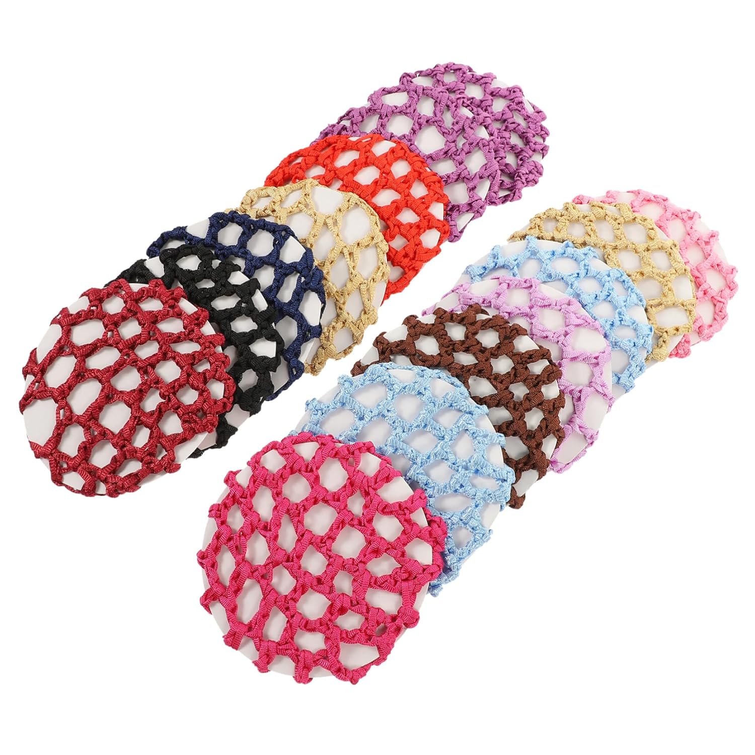 WOONEKY 14pcs Invisible Hair Net Bun Cover Net for Women for Professional Needs