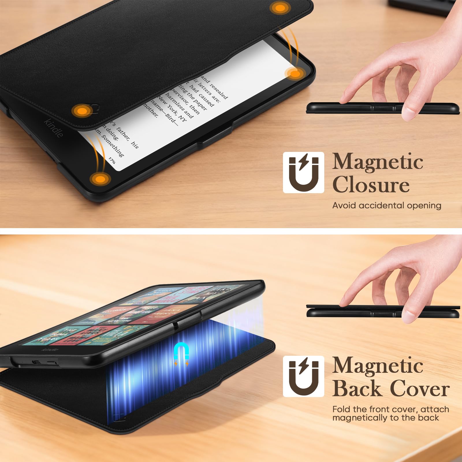 Fintie Etui z paskiem na rękę do Kindle Paperwhite (12. generacji) i Kindle Colorsoft/Paperwhite Signature Edition 2025/2024, lekkie etui z funkcją Auto Sleep/Wake, czarne