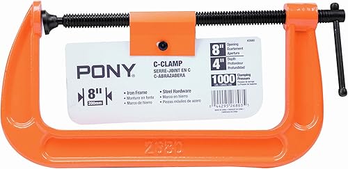 Miniatura 6 de Pony Jorgensen 2680 Abrazadera C de 8 pulgadas, naranja