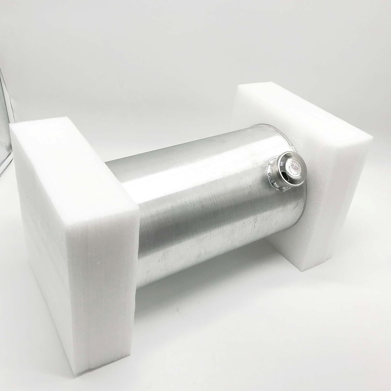 JSD 7 Gallons 10" x 22" Aluminum Spun Round Gas Tank Fuel Tank End Fill 1/4" NPT Outlet for Hotrod Ratrod