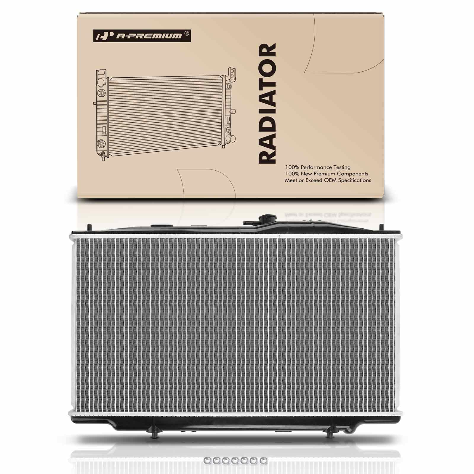 A-Premium Engine Coolant Radiator Assembly Compatible with Honda Accord 2003 2004 2005 2006 2007, V6 3.0L, Replace# CU2571, 2571