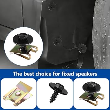 108 PcsScrews and Nut Clip Kit, Car Body Undertray Fender Screws, Car Body Clips and Screws with Metal Hex Self Tapping Screw for Auto Wheel Arch Cover Undertray Bumper Fender Fasteners
