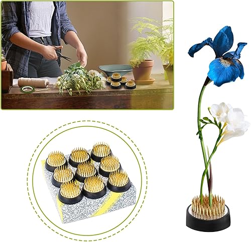 Miniatura 7 de ZUDKSUY Arreglo floral de rana Arreglo floral Suministros Arreglo floral Pin Holder Jianshan Cobre Pin Arreglo floral