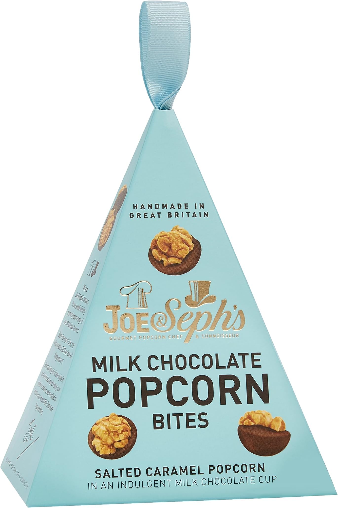 Joe & Seph's Milk Chocolate Popcorn Bites Gift Box, 1x 45g packet| Suitable for Vegetarians | Gluten Free | Secret Santa | Stocking Filler, 1x 45g Gift Box