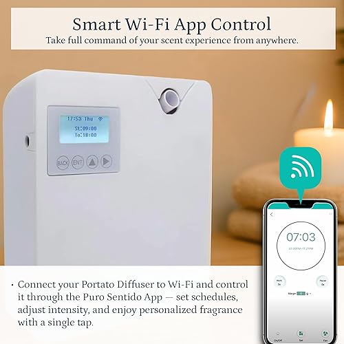 Miniatura 4 de Puro Sentido by Scentrade, Difusor Portato, Difusor de aromaterapia con tecnología Difusor de aceite esencial silencioso y sin agua, máquina de aire