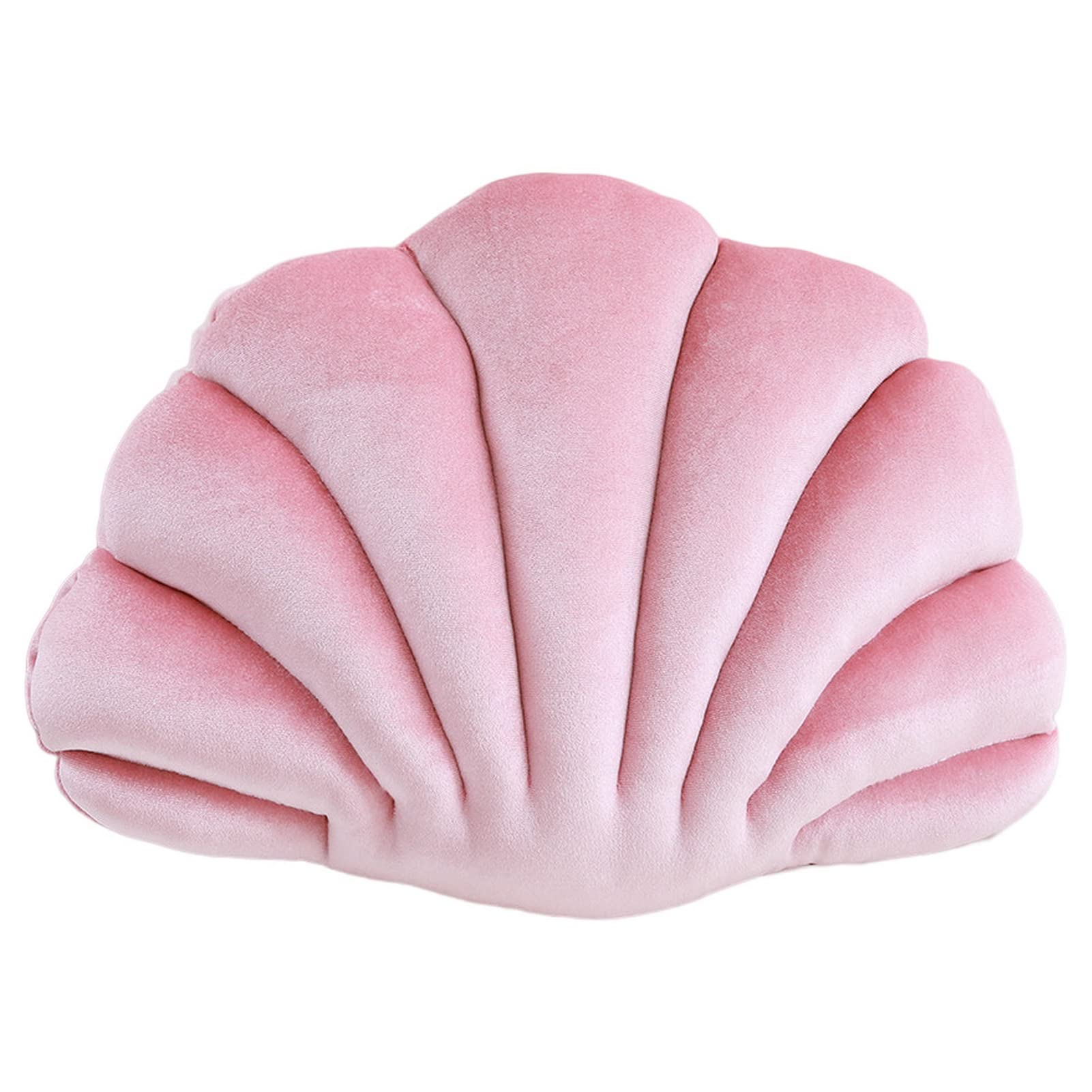 Altsuceser Pink 3D Shell Pillows, Seashell Shaped Throw Pillows, Decorative Pillow Cushion Floor Pillow For Couch Bed Home Office Decor