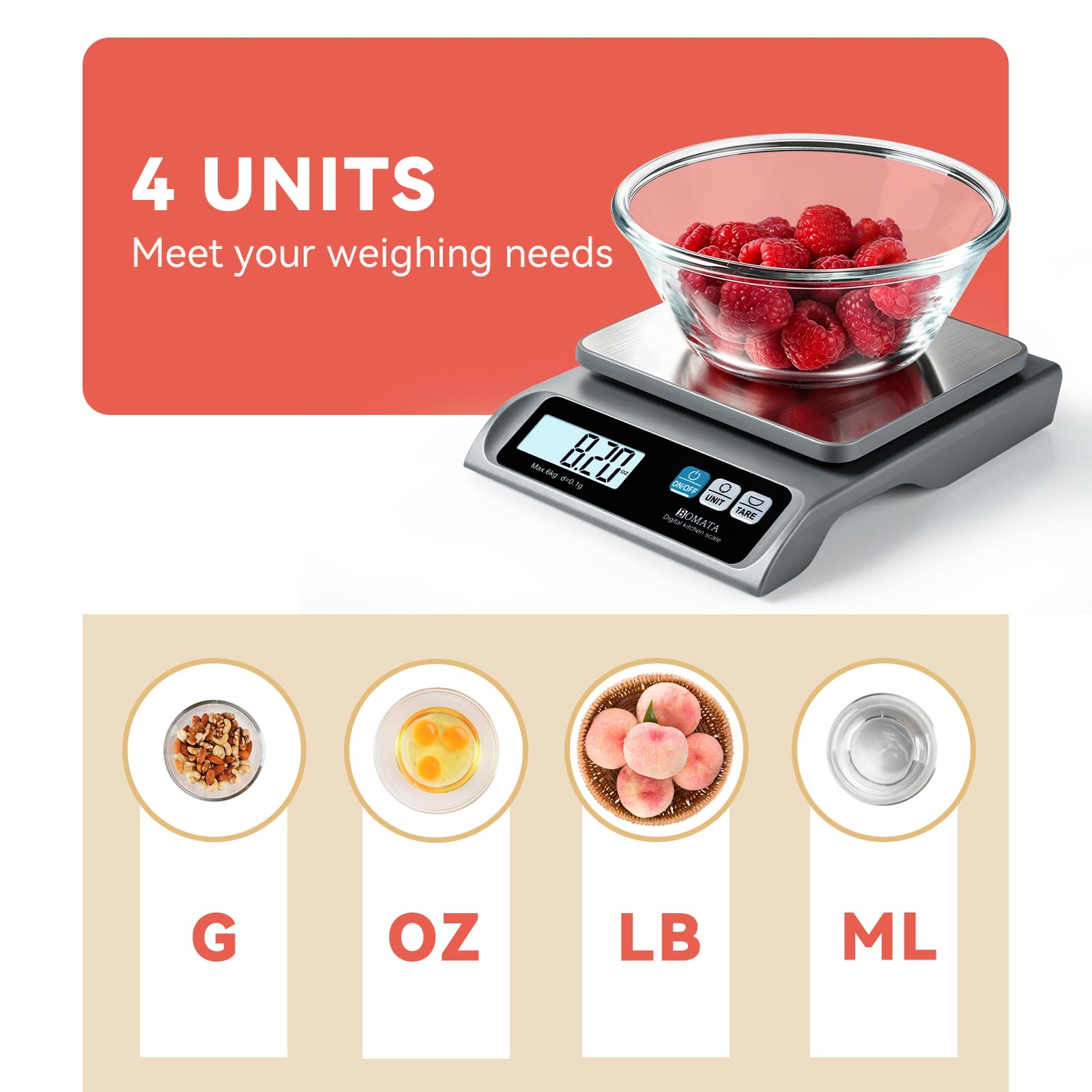 BOMATA Food Scale - 0.1g Precision Digital Scale -6 BOMATA Food Scale - 0.1g Precision Digital Scale -6