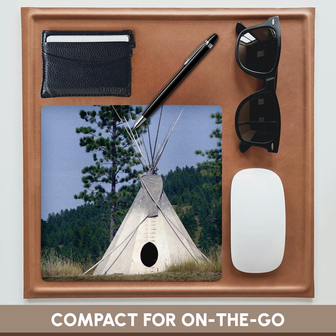 3dRose LLC 8 x 8 x 0.25 Inches Mouse Pad, Sd Lakota Indian Teepee Native American Cindy Miller Hopkins (mp_94313_1)