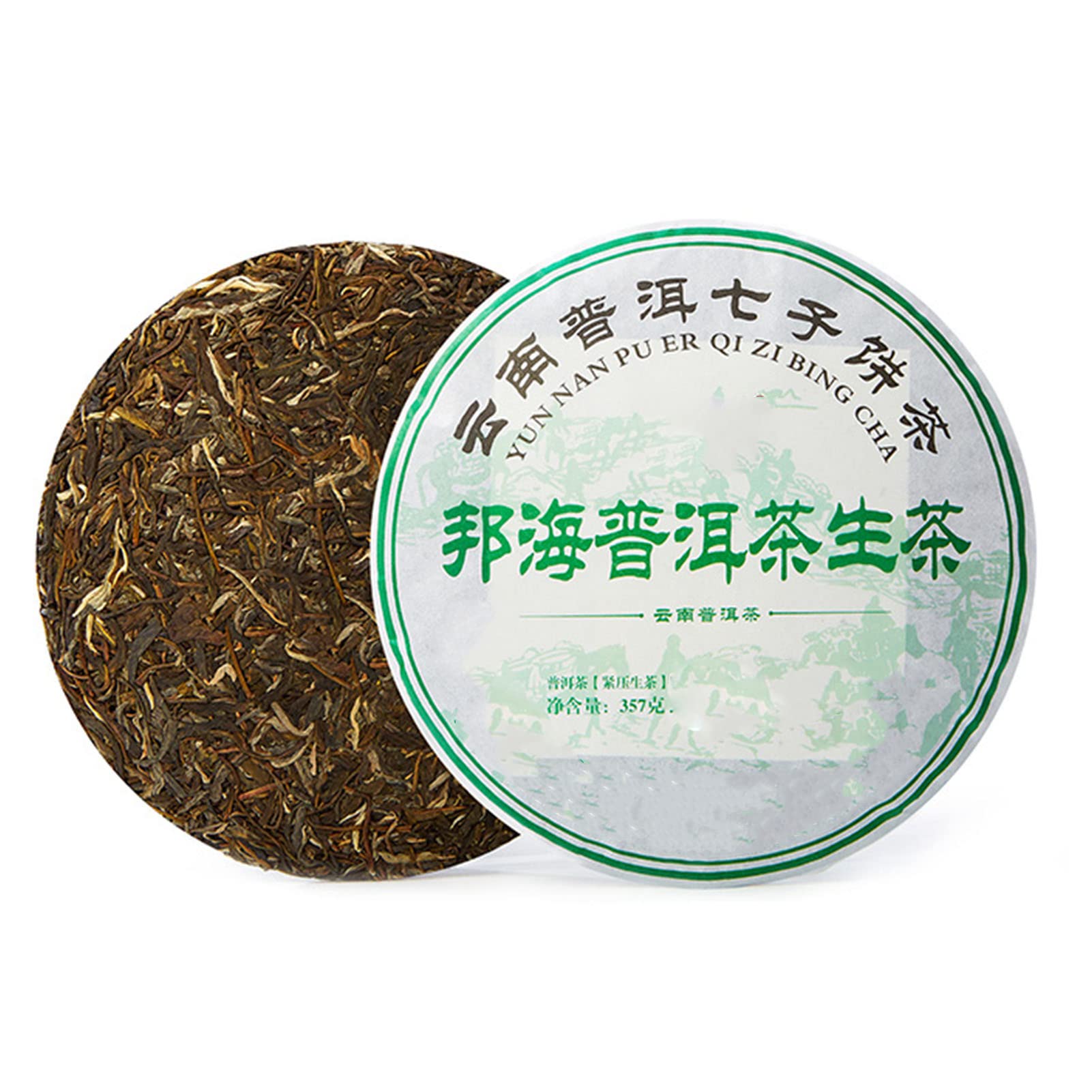 Tè Pu Erh Puerh, Puer Crudo Al 100%, Albero Antico, Dolce e Liscio, Yunnan, 357 G Durata di Conservazione a Lungo Termine