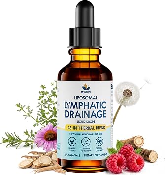 Lymphatic Drainage Drops, 26-in-1 Lymph System Support, Alcohol-Free, Vegan