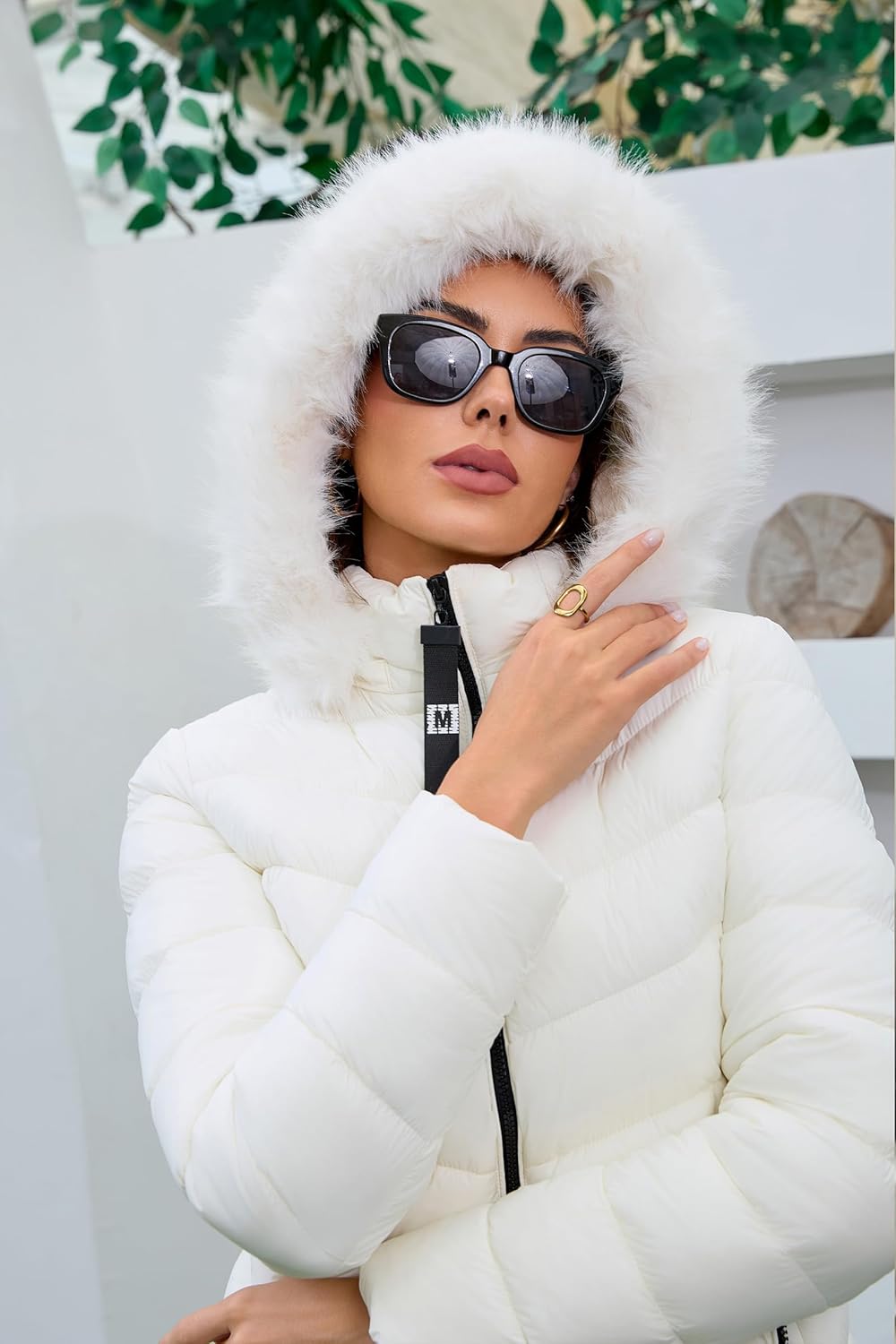 Jackets for Women Winter Coats Shiny Puffer Jacket Womens Lightweight Warm Quilted Jackets for Women - Image 4