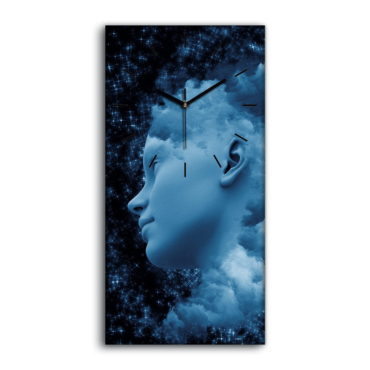 Horloge sur Toile Salon et Chambre Coloray 30x60cm Art Mural Rêver Sans Tic-Tac