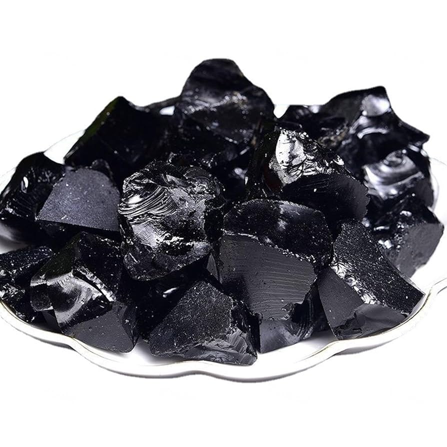 黒曜石　こくよう石(オブシディアン)原石　置き物 北海道置戸町産 黒曜石 オブシディアン 原石 91.5g #42886