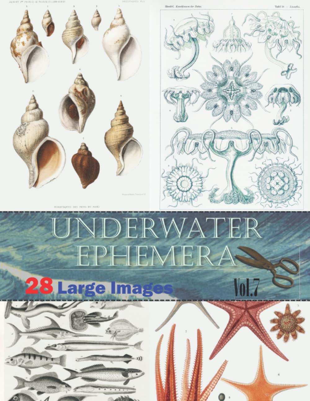 Underwater Ephemera: Vol. 7 Collection of Creatures of The Sea for Junk Journals, Collage, Card Making, Other Papercrafts and Mixed Media Projects.