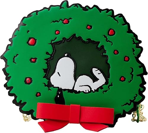 Loungefly Peanuts Snoopy Woodstock Light Up Wreath Crossbody