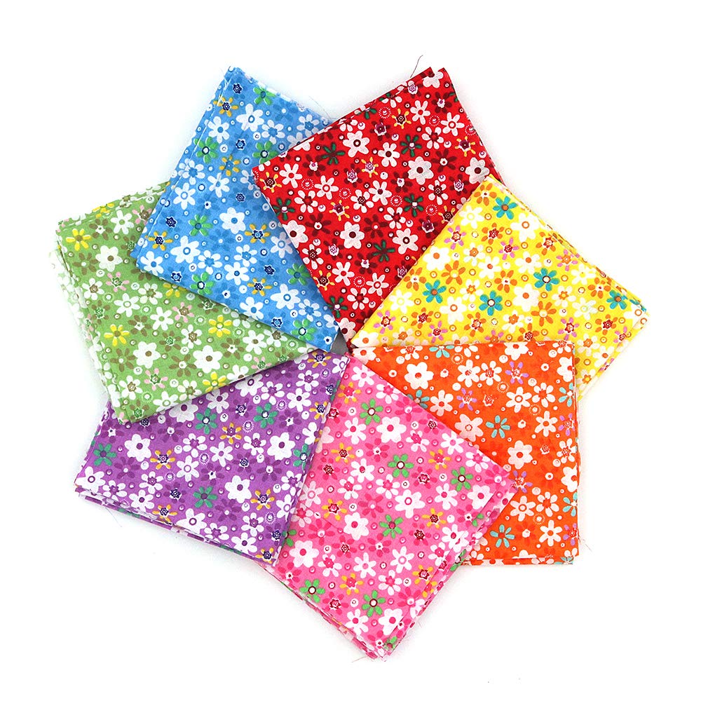 Namvo 7pcs 50 x 50cm Cotton Craft Material Patchwork Pattern Cloths DIY Handmade Sewing Quilting Fabric Different Designs