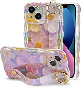 QLTYPRI For IPhone 15 Pro Max Case, Cute Curly Wave Frame Love Heart Design Luxury Phone Case For Women Girls, Full Camera Lens Protection Bumper Soft Silicone Shockproof Cover - Light
