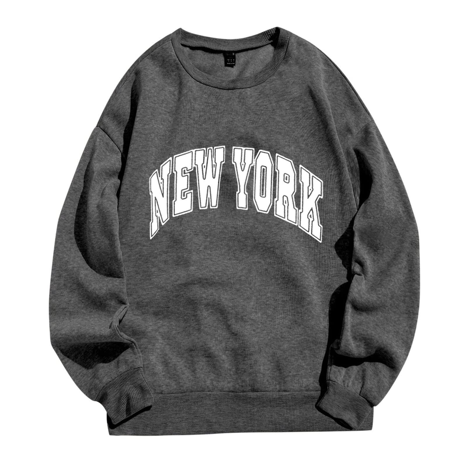 Womens Casual Long Sleeve Crew Neck Letter Printed Pullover Hoodless Sweatshirts Fit Blouse Alien Sweatshirt Hoodie 4