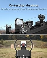 Vista 3 de CVLIFE 1x22x33 Visor de Punto Rojo y Verde, Mira Reflex con 4 Retículas, Montura de 20mm
