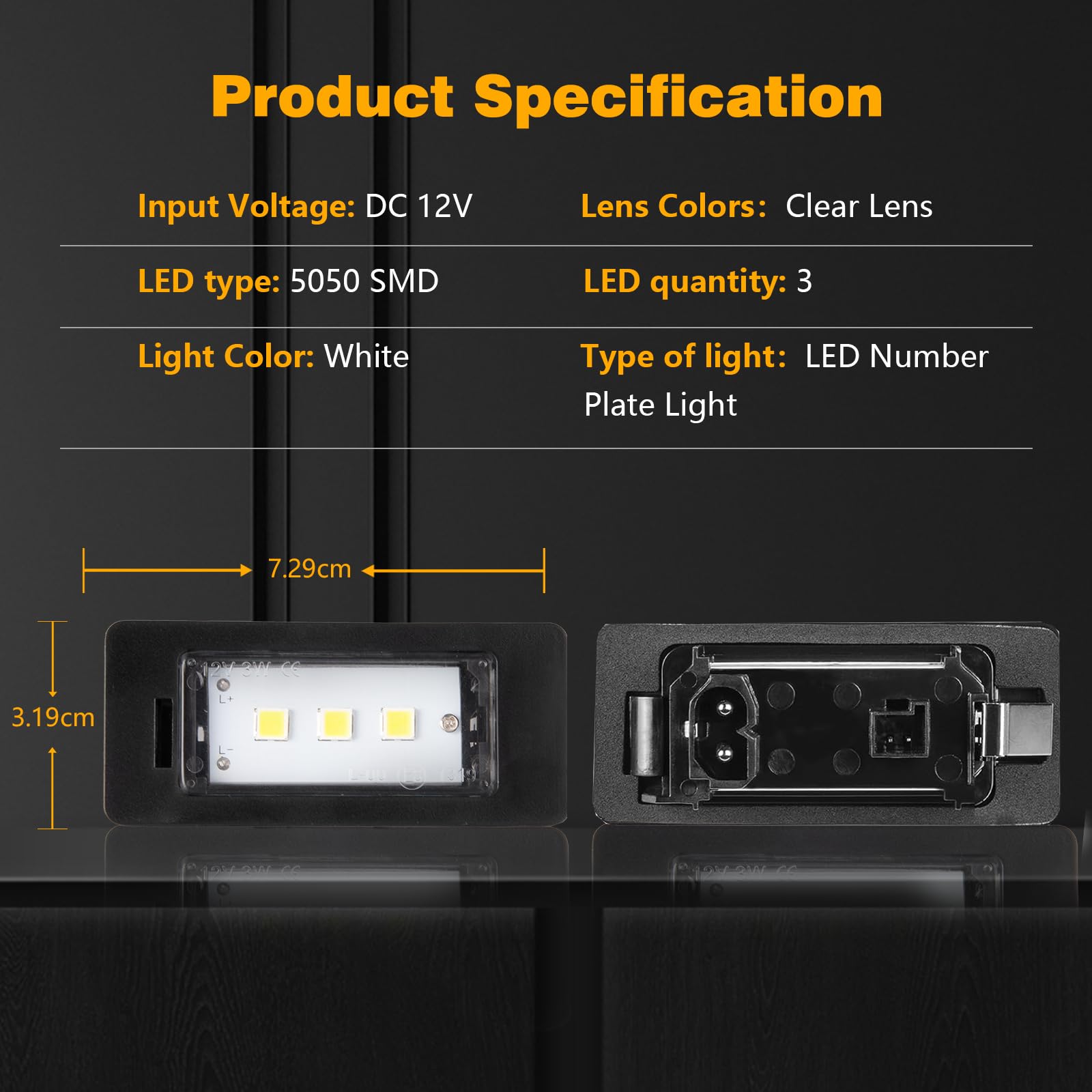 Illuminazione targa a LED per BMW E82 E88 E90 E91 E92 E93 E39 E60 E61 F07 F10 F11 F18 E84 E25 E70 E71 F15 E1 E2, targa con CAN-Bus, luci targa 2 LED pezzi