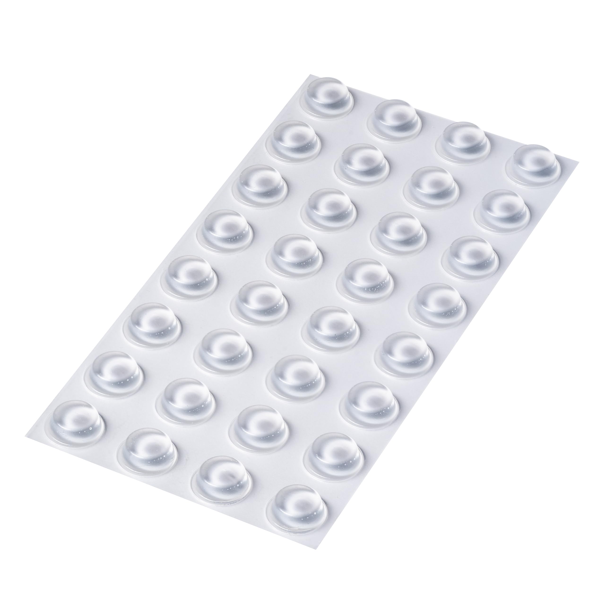 HAPPY BANANAS Happy Bananas Clear Self Adhesive Flat Topped Bumper Pads Stops Rubber Feet for Chopping or Cutting Boards, Electronics, Glass, Crafts - 14mm x 4.5mm (32)