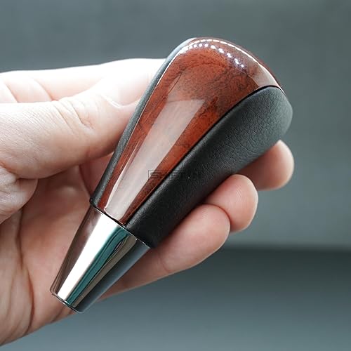 Miniatura 2 de Pomo de palanca de cambios de madera de cuero para Toyota Avalon Yaris 4Runner Land Cruiser Sienna Camry Solara Tacoma y Lexus ES300 ES330 GS300