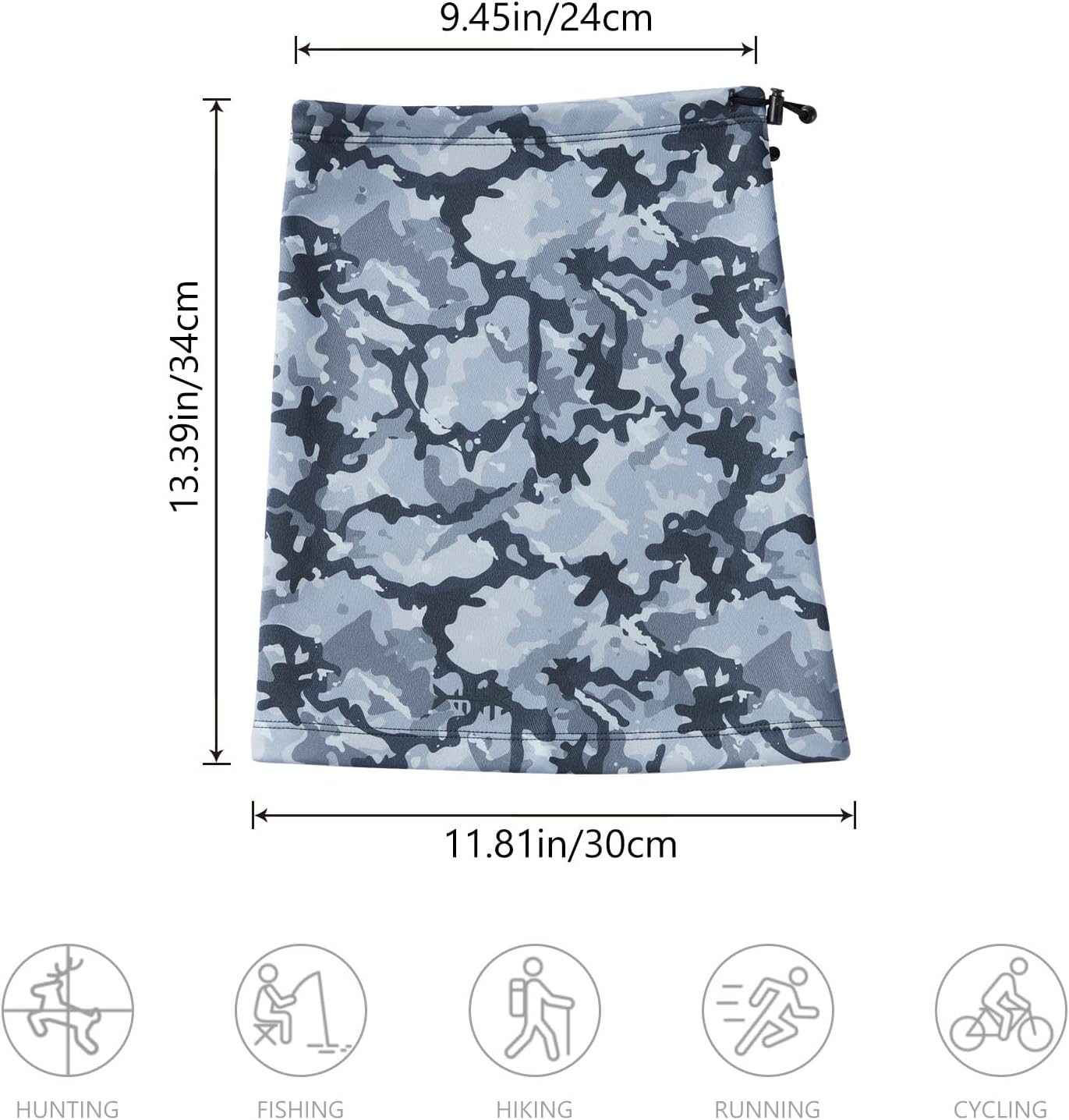 BASSDASH Unisex 2 Pack Fleece Neck Warmer Gaiter with Breathing Holes Wind Resistant Face Mask for Winter Hunting Fishing - Image 3