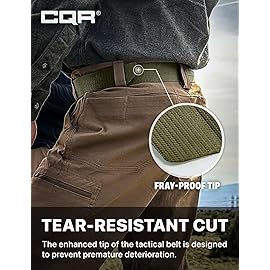 CQR Tactical Belt, Military Style Heavy Duty Belt, Webbing EDC Quick-Release Buckle, Flex Poly Green, Small