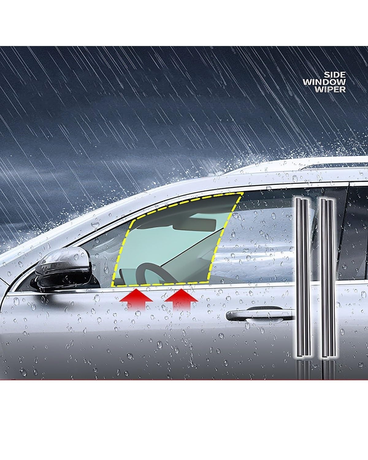 Escobilla limpiaparabrisas Para Tank 500 Limpiaparabrisas De Ventana Lateral De Coche De Vidrio Anti-lluvia Y Antiniebla Con Doble Tira Raspadora