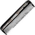 Kent FOT Black Graphite Fine Tooth Comb for Men - Handmade Pocket Comb for Travel, Styling, Fine or Thinning Hair, Mustache and Beard Care Handpolished Saw-Cut Made in England