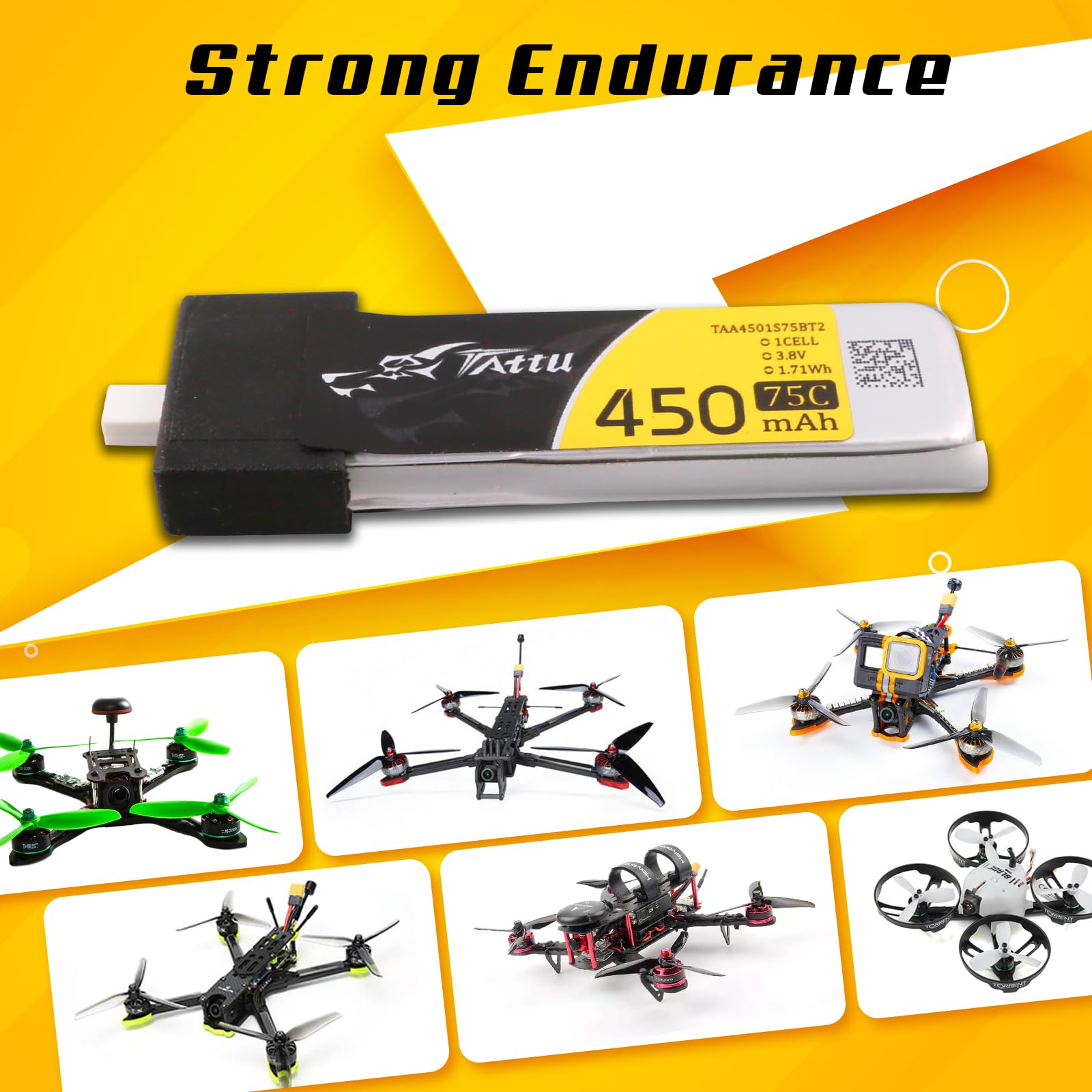 BETAFPV Aquila16 Exclusieve batterij 650 mAh 1S batterij 3,8 V 60 C FPV LiHV batterij met BT2.0 connector, compatibel met Aquila16 FPV Kit, Aquila16 borstelloze drone Fly Freestyle en Racing in M BETAFPV Aquila16 Exclusieve batterij 650 mAh 1S batterij 3,8 V 60 C FPV LiHV batterij met BT2.0 connector, compatibel met Aquila16 FPV Kit, Aquila16 borstelloze drone Fly Freestyle en Racing in M